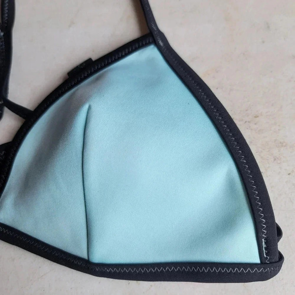 Victorias Secret Beach Sexy Mint 6TK Triangle Bikini String Stitched Swim Top l - Picture 2 of 14